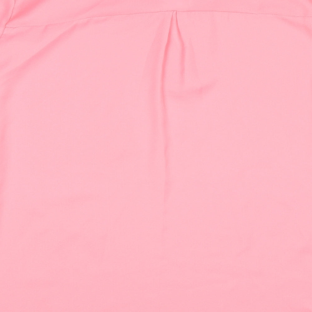 Preworn Womens Pink Basic Blouse Size 4XL