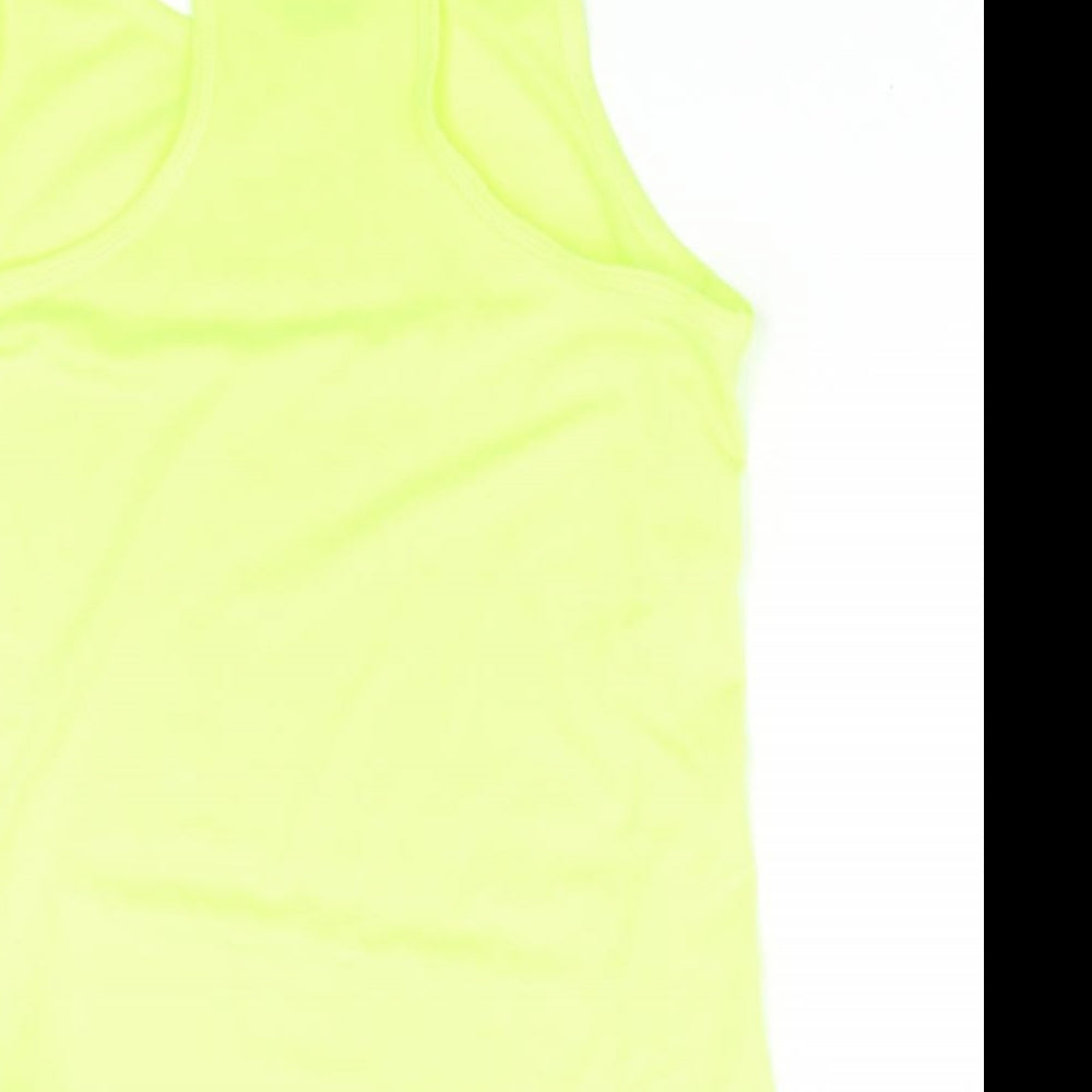 H&M Girls Yellow Basic Tank Size 11 Years - High Visability