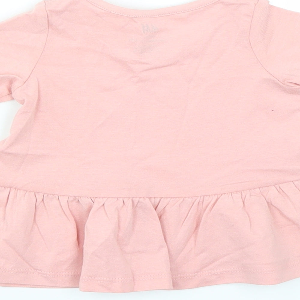 H&M Girls Pink Basic Casual Size 0-3 Months