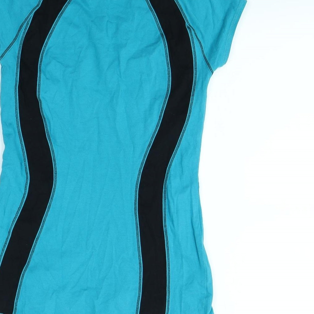 M&S Womens Blue Basic T-Shirt Size 8