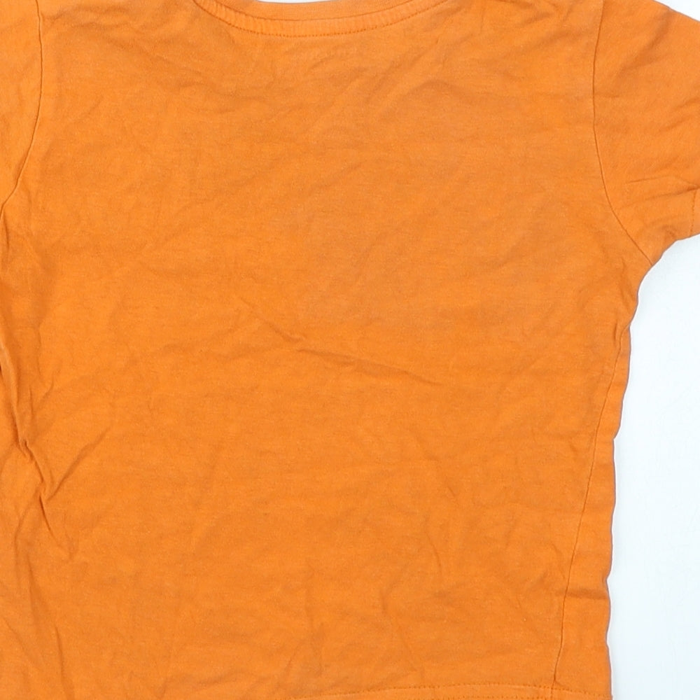 Primark Boys Orange Basic T-Shirt Size 2-3 Years