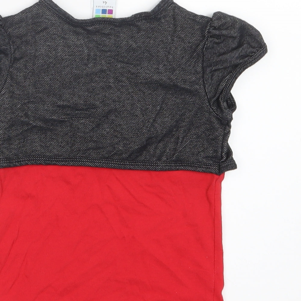 Healthtex Girls Red Basic T-Shirt Size 4 Years - Top and cardigan in one