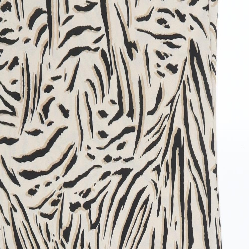 Marks and Spencer Womens Beige Animal Print Shirt Dress Size 12