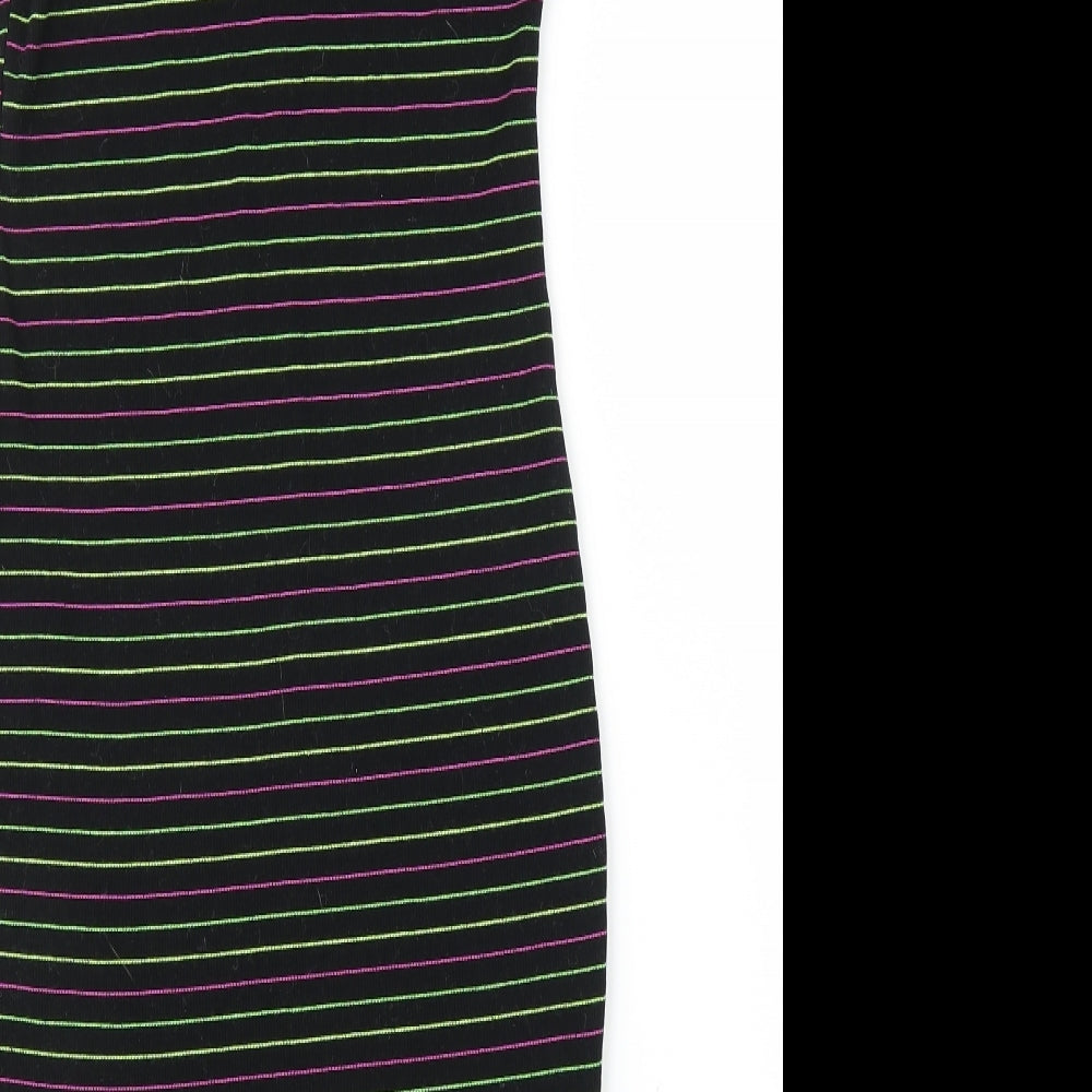Primark Womens Black Striped Bodycon Size 10