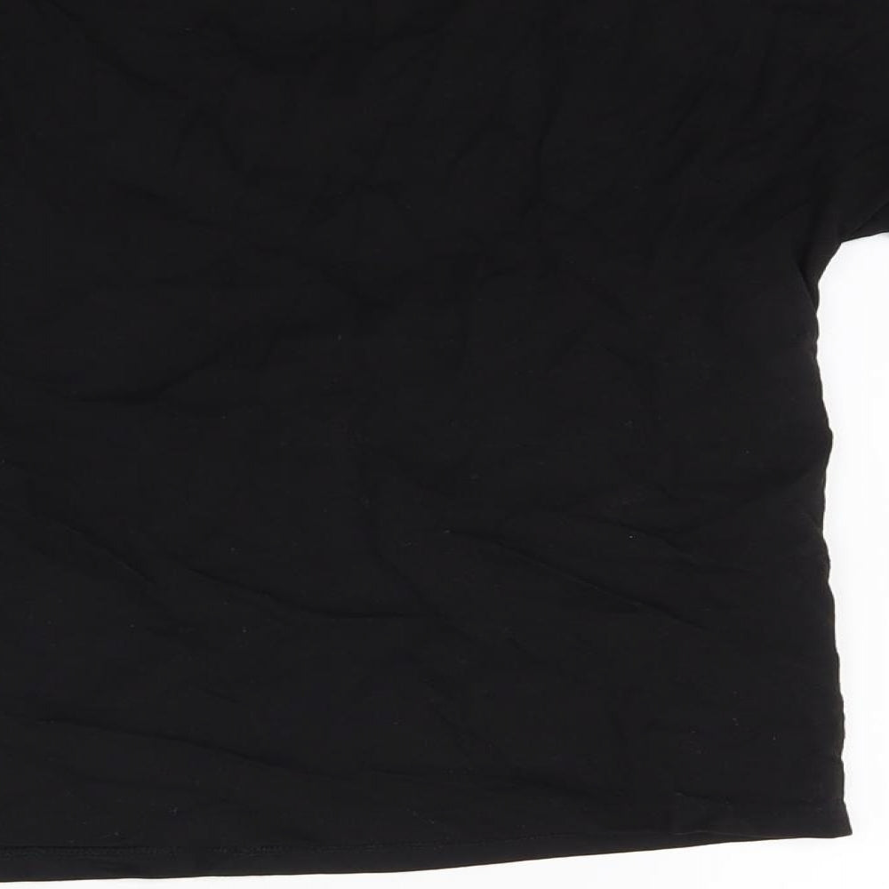 F&F Girls Black Cropped T-Shirt Size 11-12 Years - Cool girls club