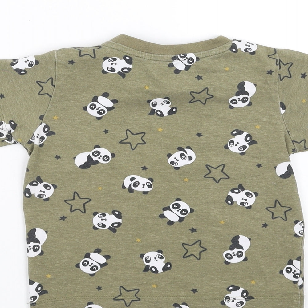 Matalan Boys Green Basic T-Shirt Size 9-12 Months - panda stars