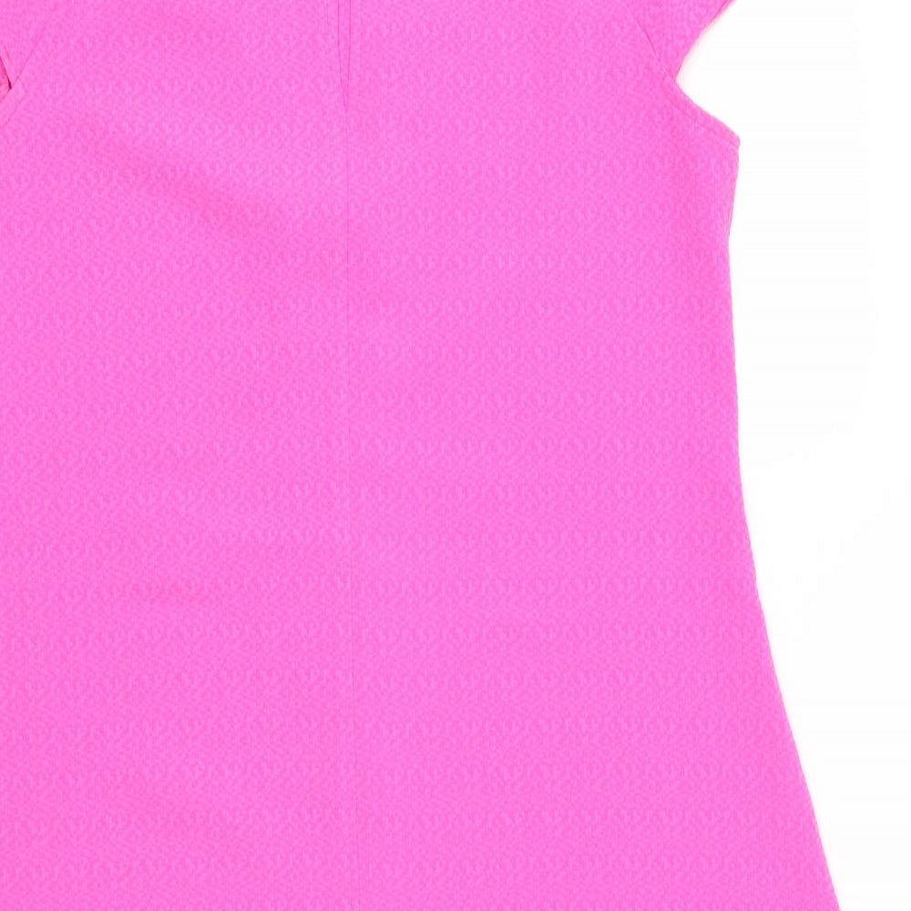 Boohoo Womens Pink Fit & Flare Size 10