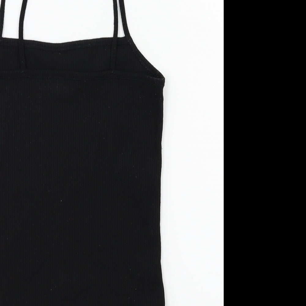 PRETTYLITTLETHING Womens Black Basic Tank Size 10