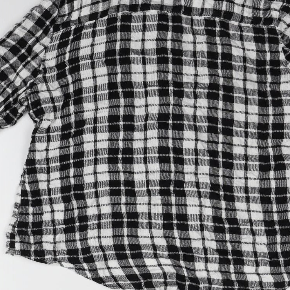 Matalan Girls Black Striped Basic Button-Up Size 10 Years