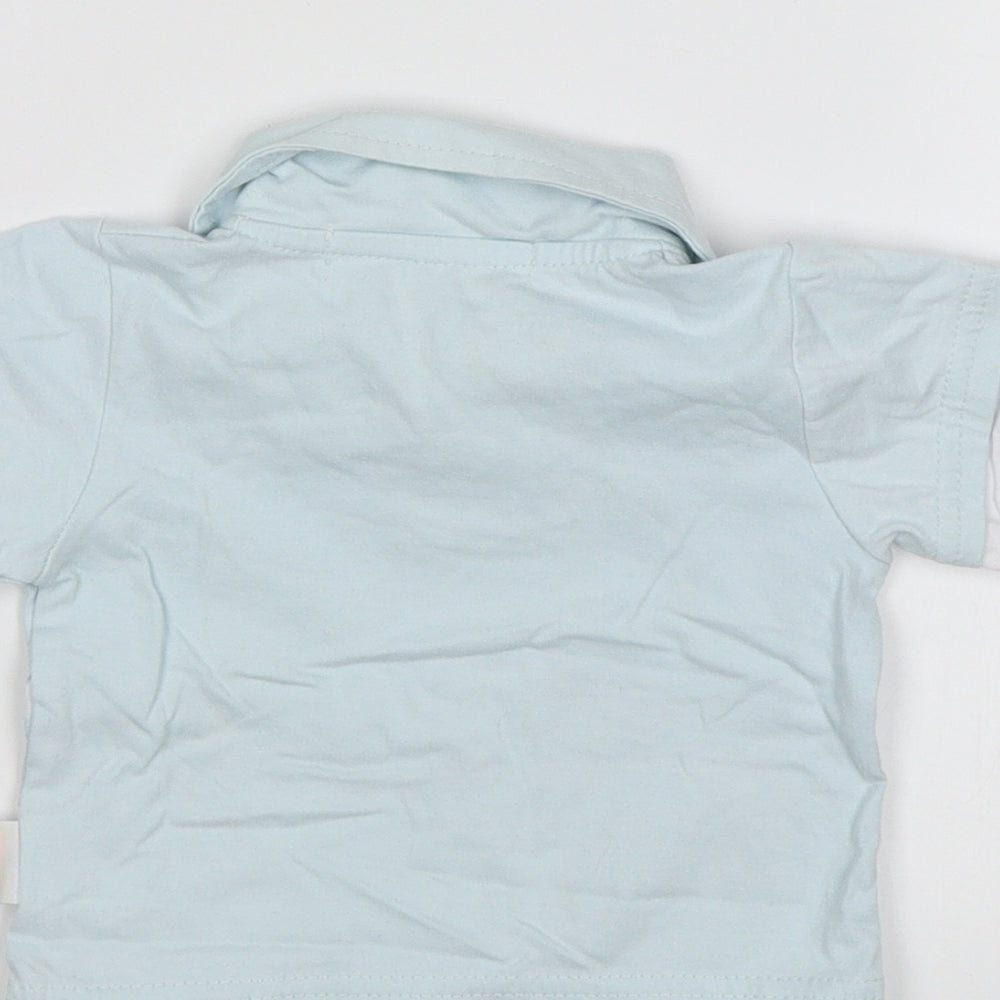 Nursery Time Baby Blue Basic Polo Size 0-3 Months - Shark patrol
