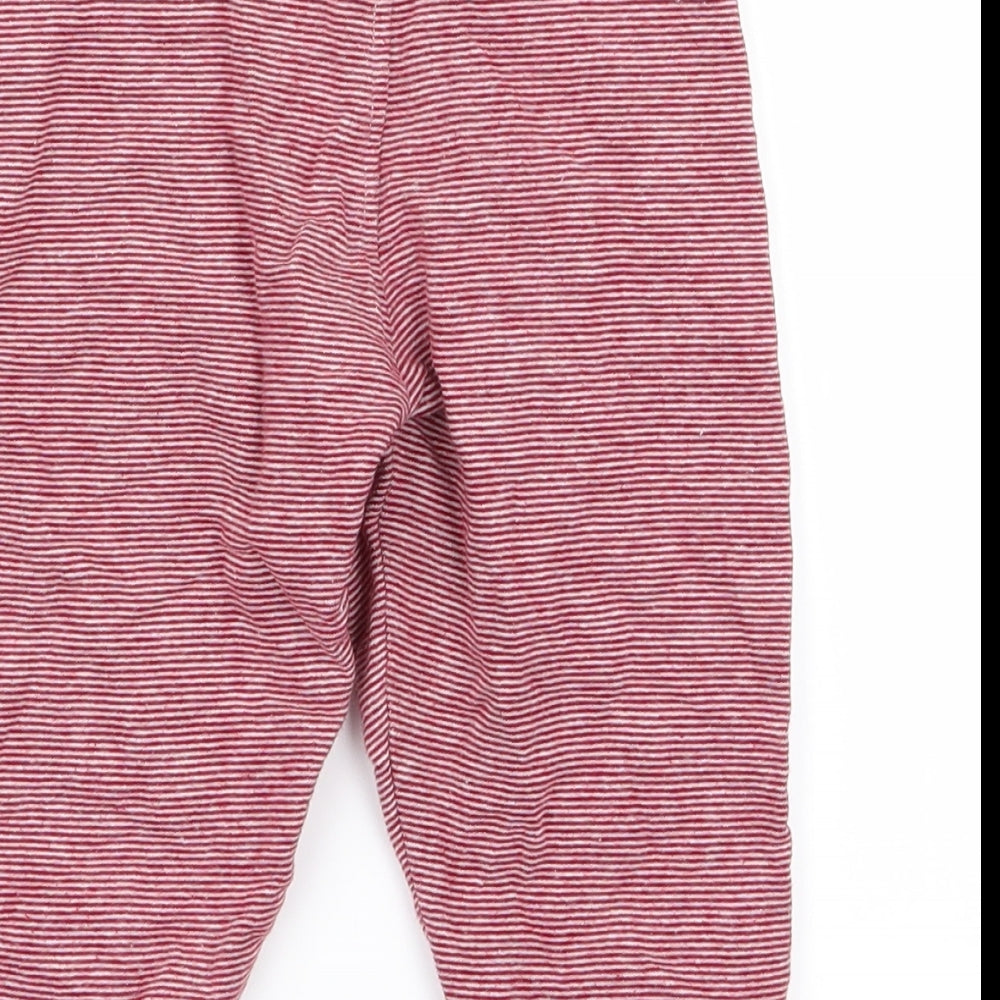 lily dan Baby Red Striped Jogger Trousers Size 12 Months