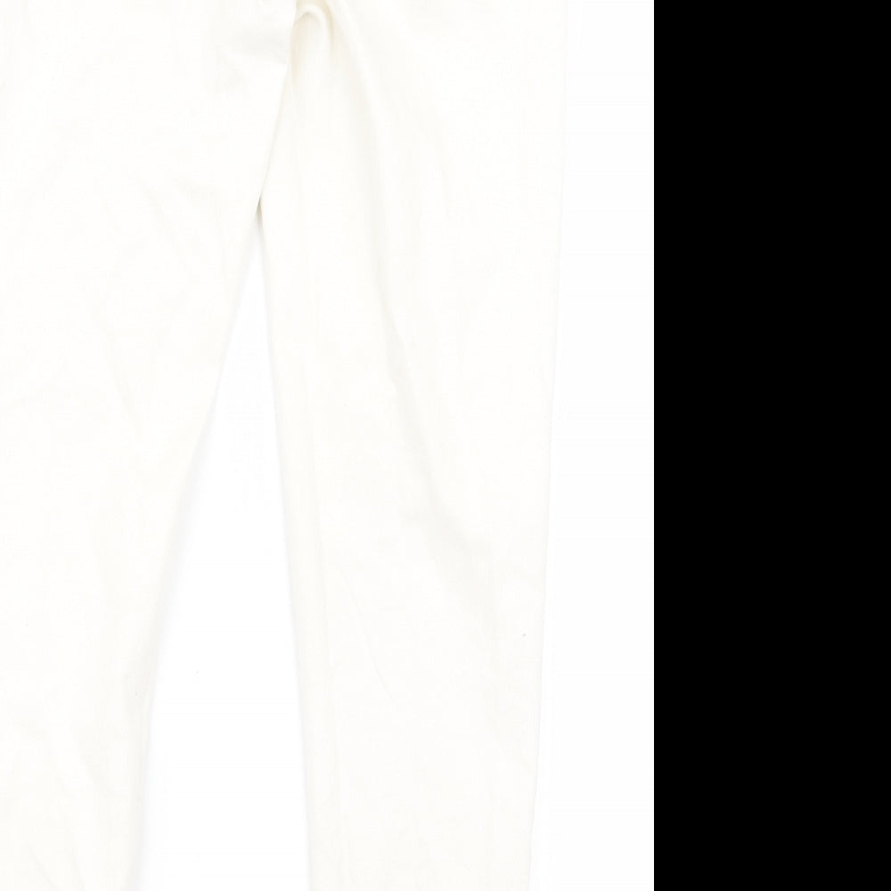 Dorothy Perkins Womens White Trousers Size 8 L21 in