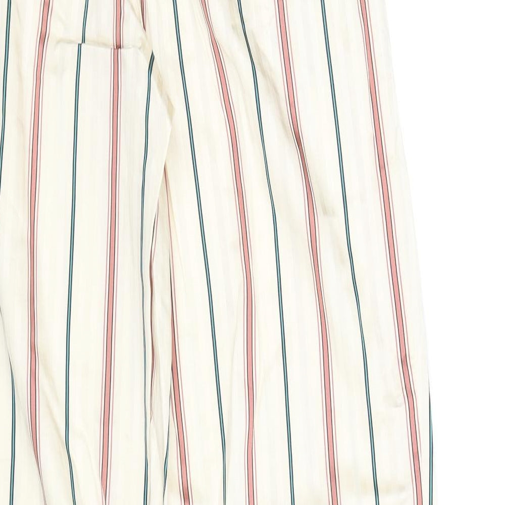 H&M Womens Multicoloured Striped Trousers Size 8 L29 in