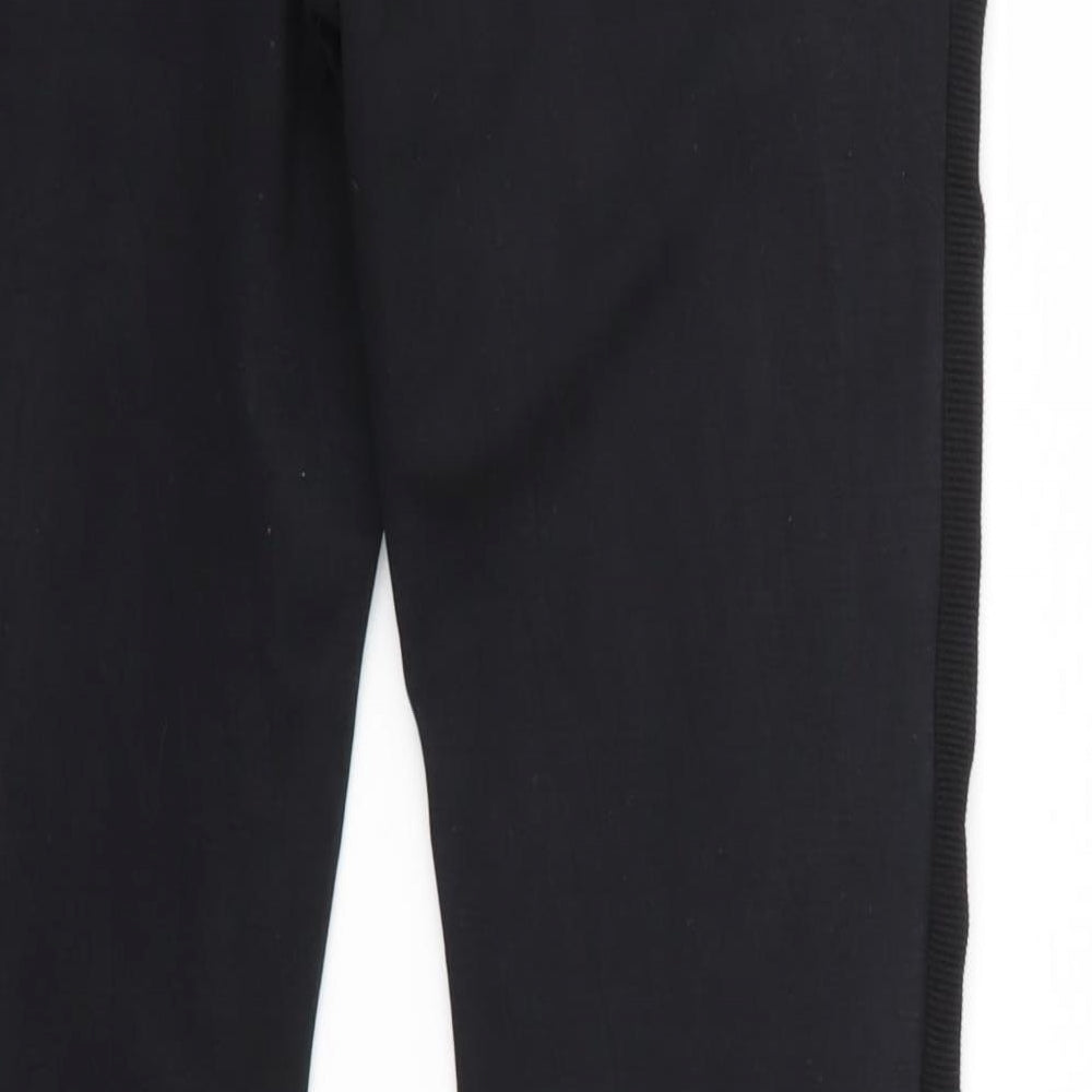 Preworn Womens Black Striped Trousers Size L L27 in