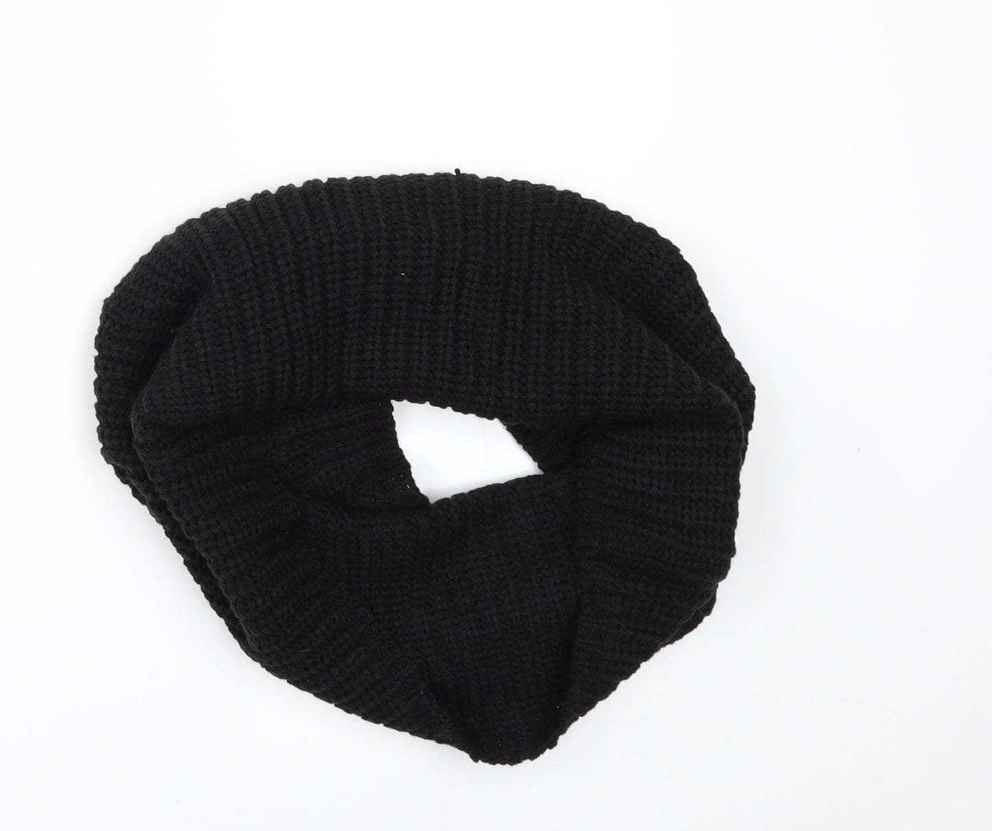 Preworn Unisex Black Scarf - cowl