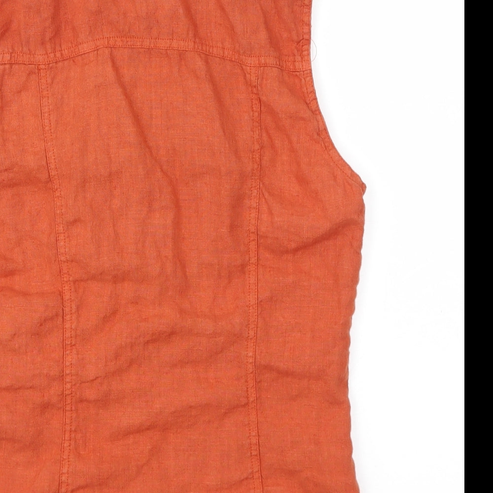 ICE Womens Orange Basic T-Shirt Size L