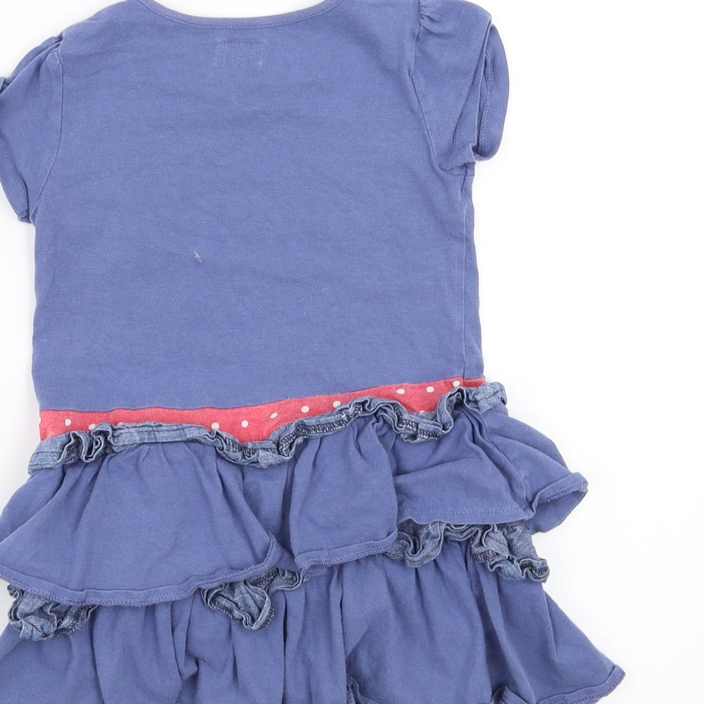 F&F Girls Blue T-Shirt Dress Size 2-3 Years