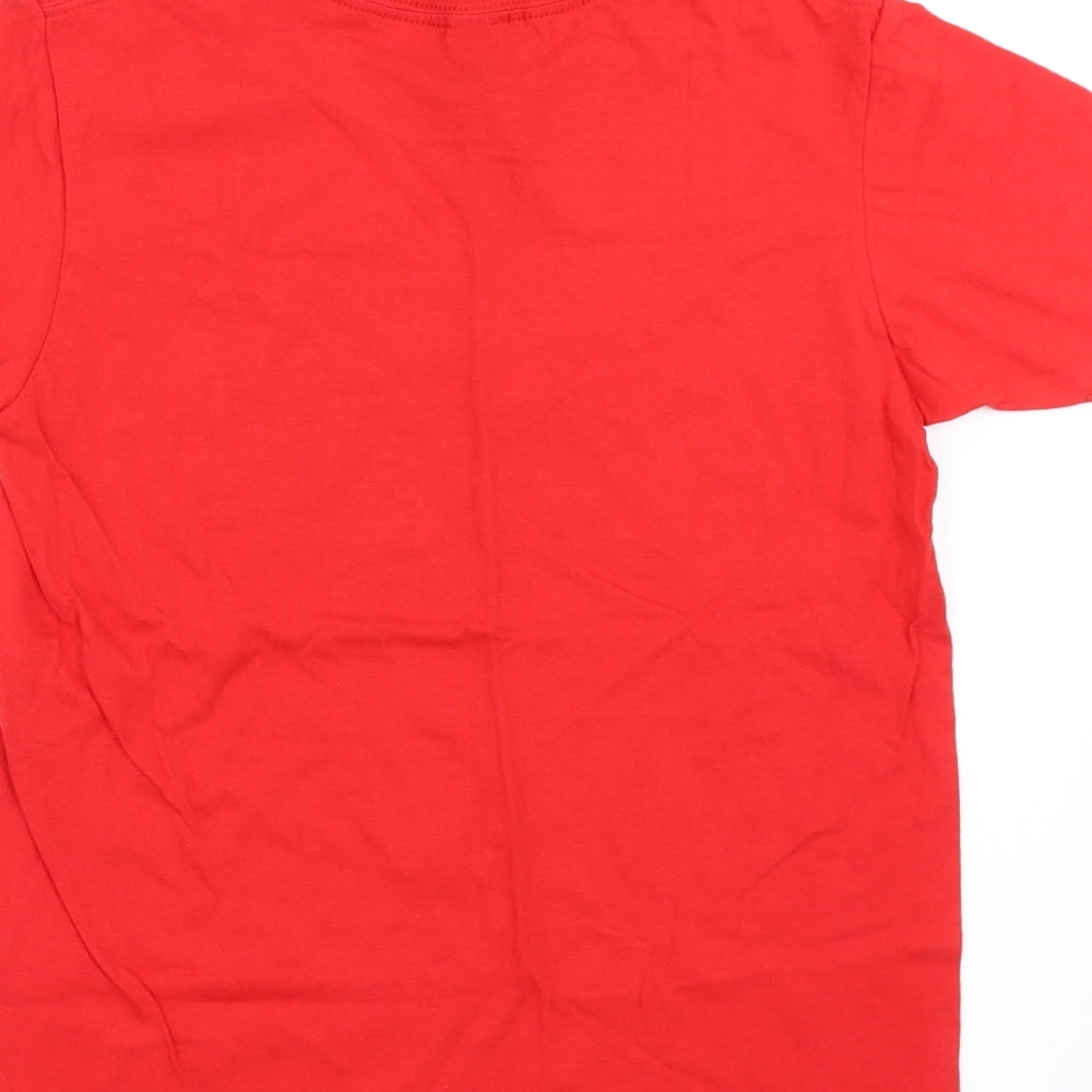 Gildan Boys Red Basic T-Shirt Size L - inspired heroes