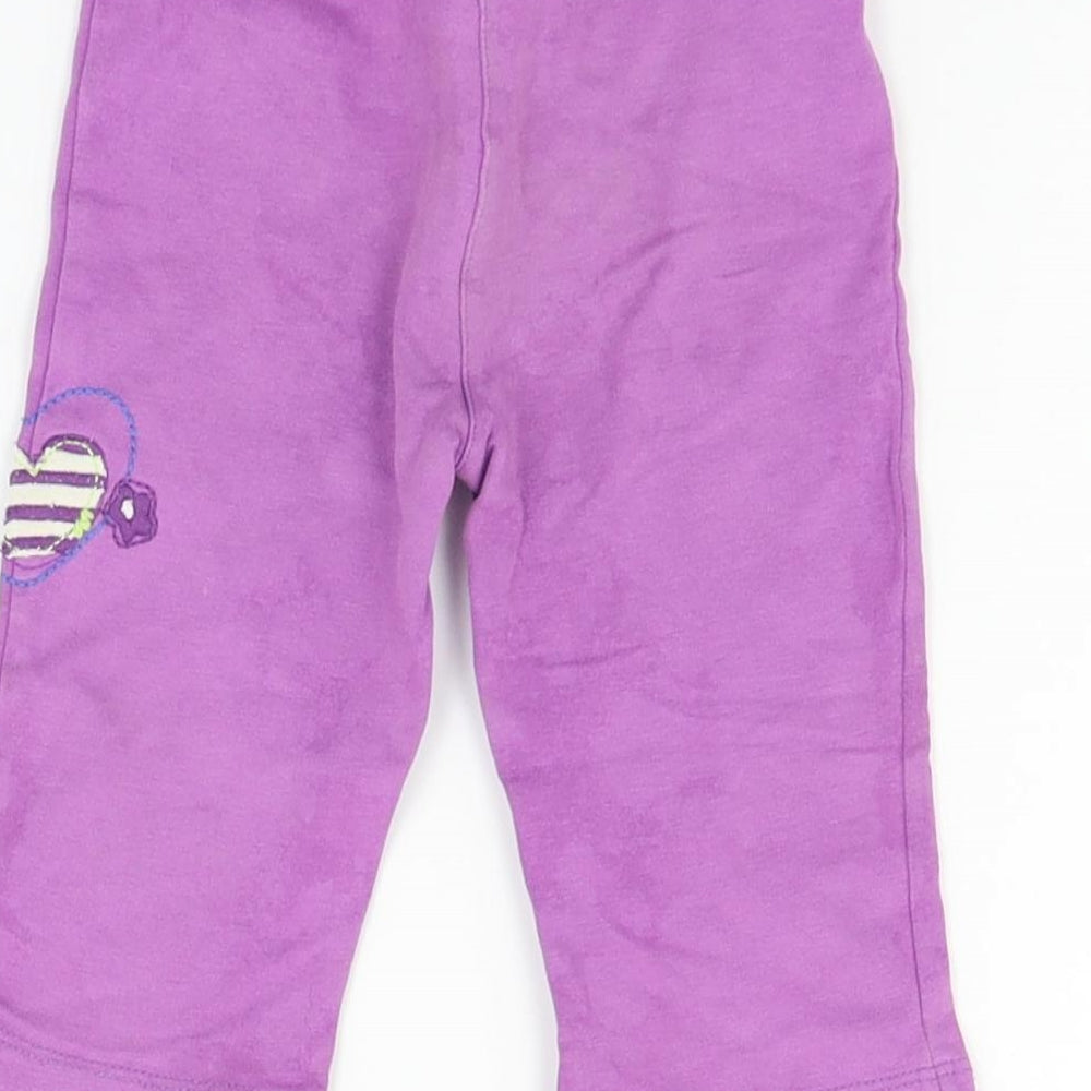 bc baby Girls Purple Jogger Trousers Size 6-9 Months