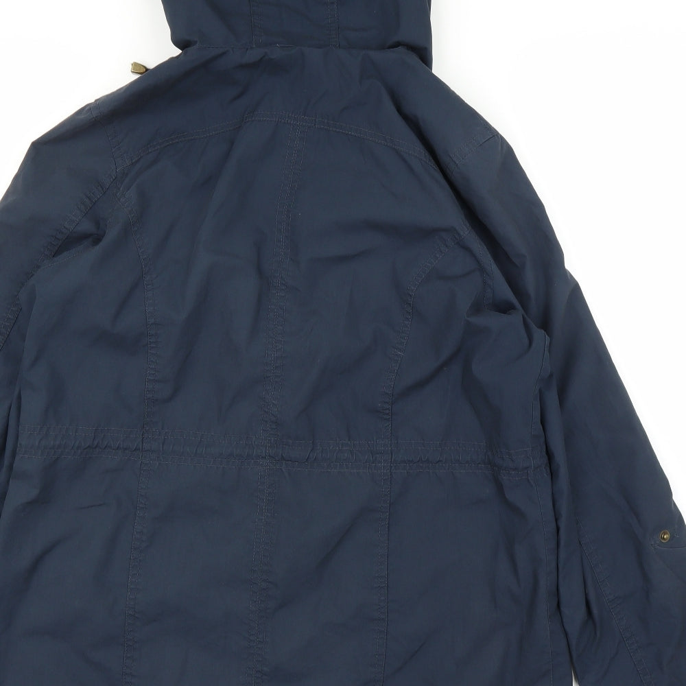 TU Womens Blue Parka Coat Size 12