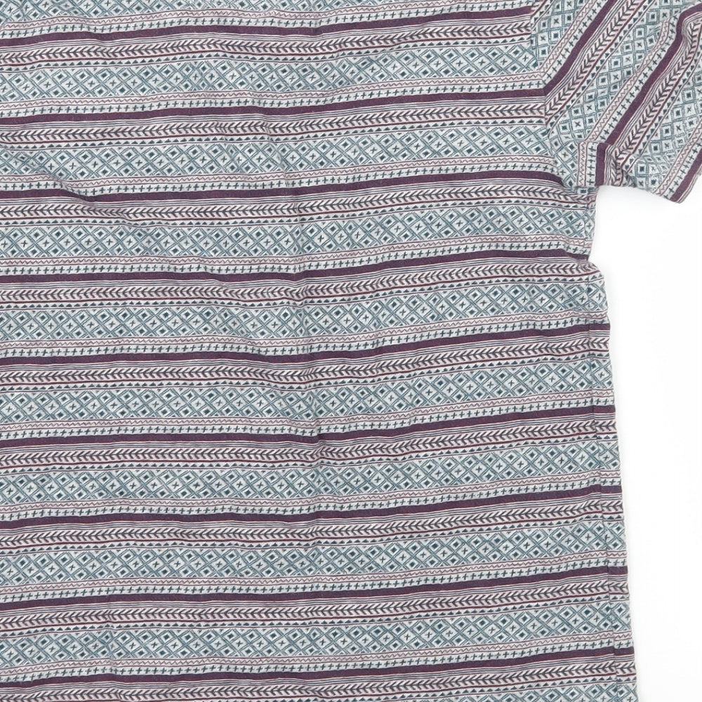 RJR.John Rocha Boys Grey Striped Jersey Basic T-Shirt Size 7-8 Years