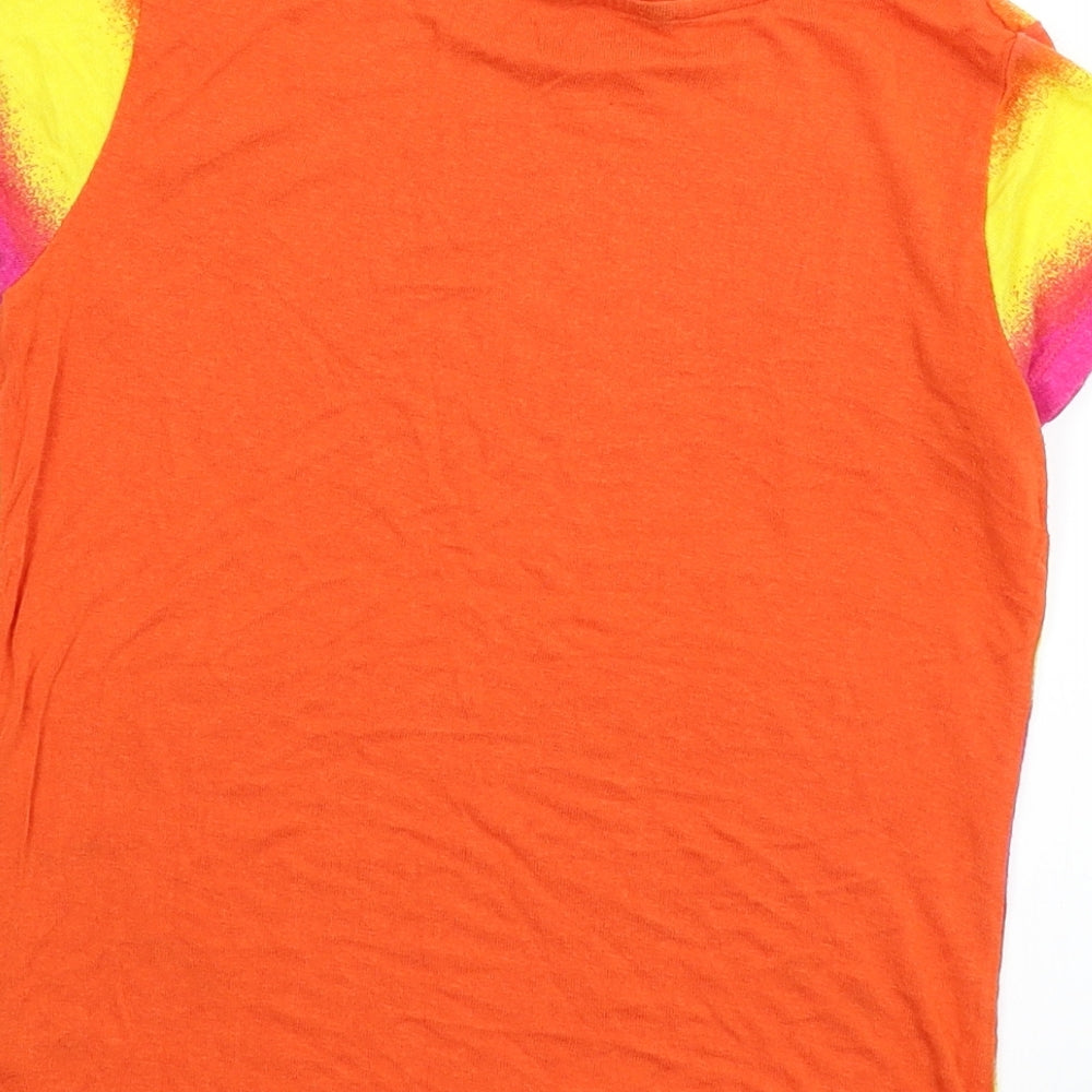 George Girls Multicoloured Striped Basic T-Shirt Size 6-7 Years