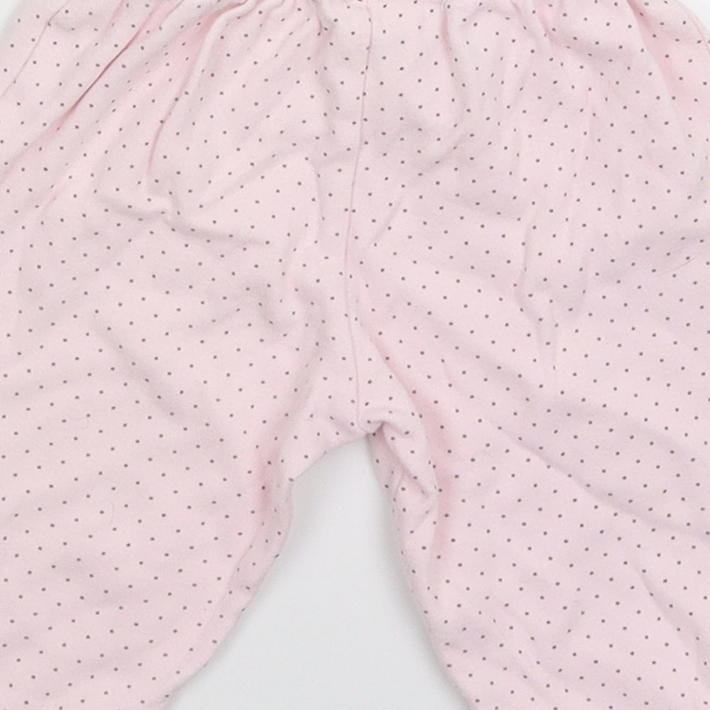 Puddles n Bubbles Girls Pink Spotted Sweatpants Trousers Size 6-9 Months