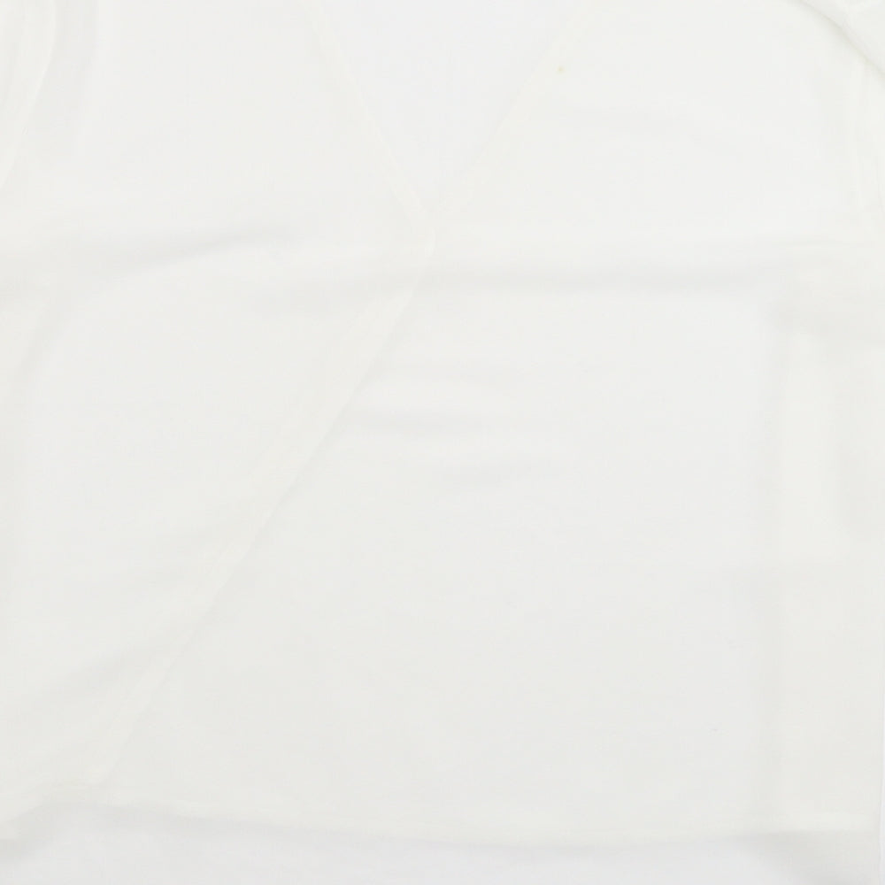 Preworn Womens White Basic Blouse Size 4XL