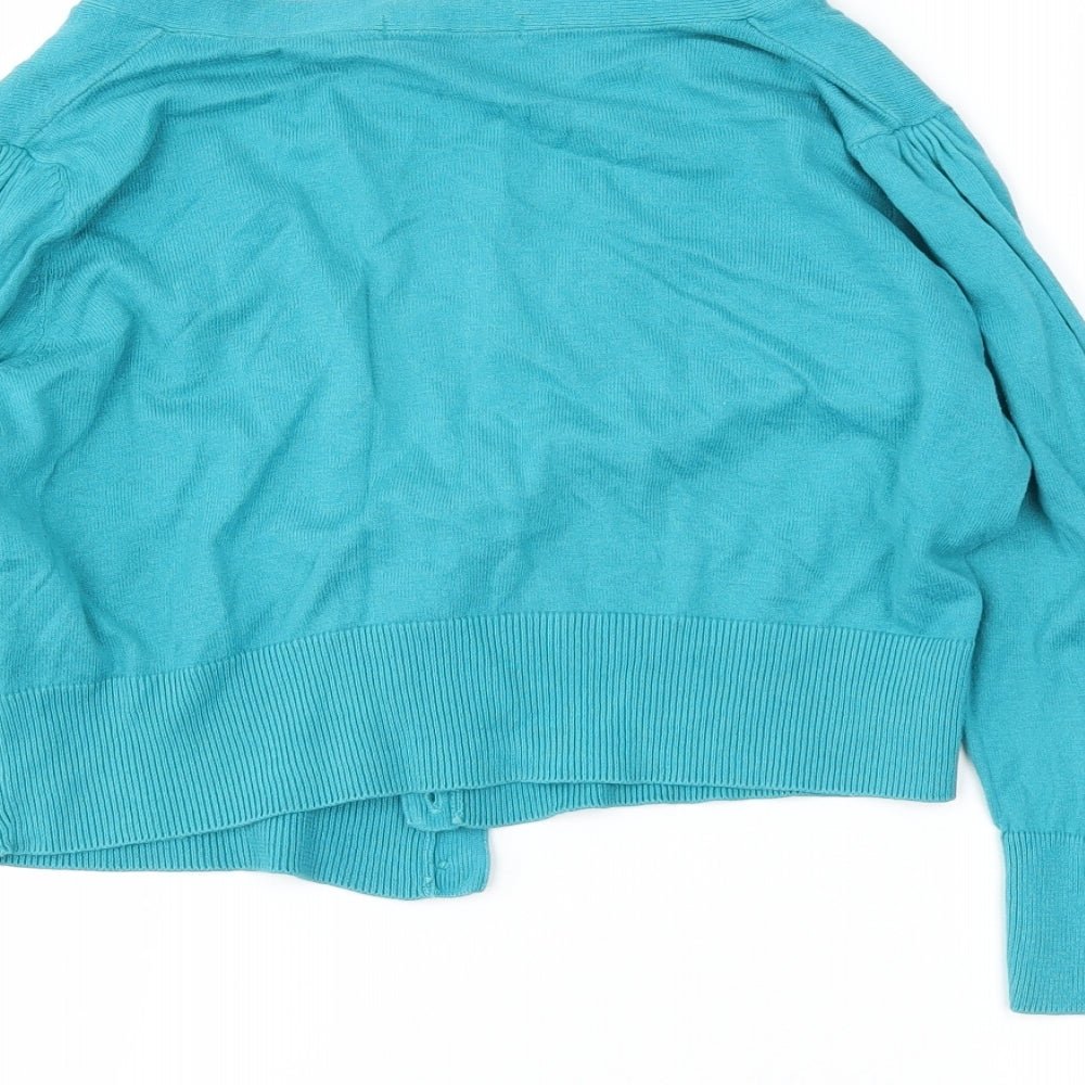 M&S Womens Blue Cardigan Jumper Size 10