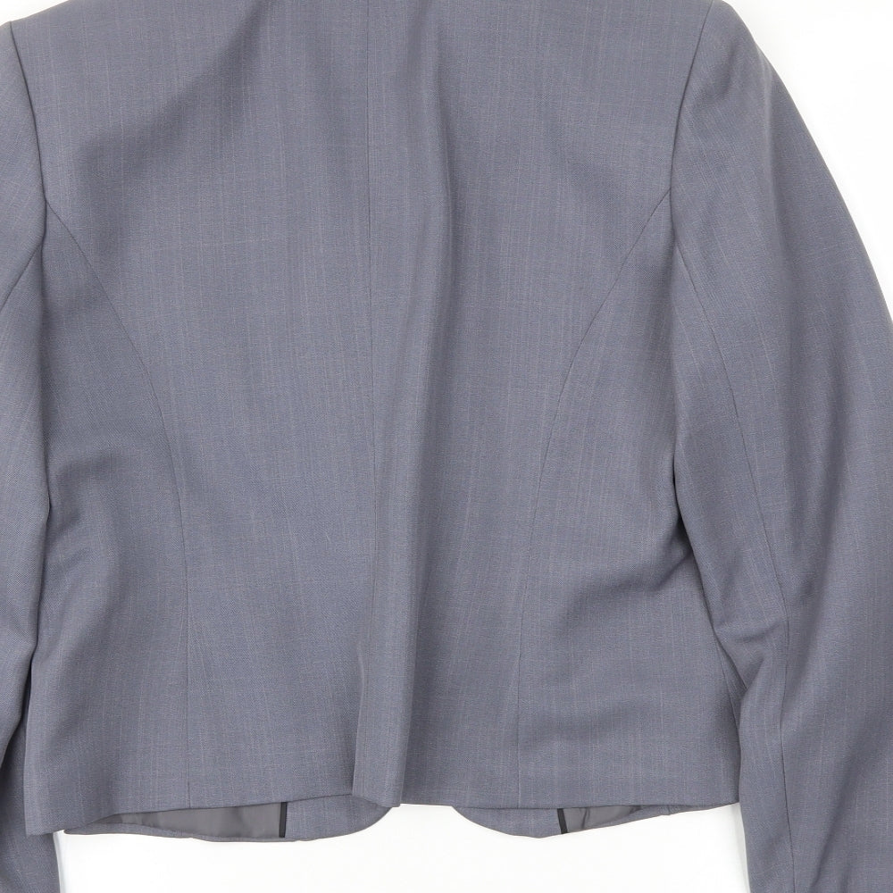 M&S Womens Grey Jacket Blazer Size 14