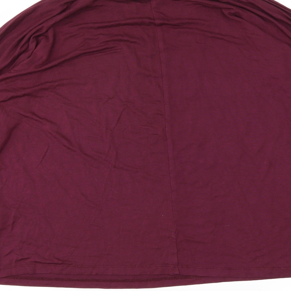 eacocks Womens Purple Basic Blouse Size 16
