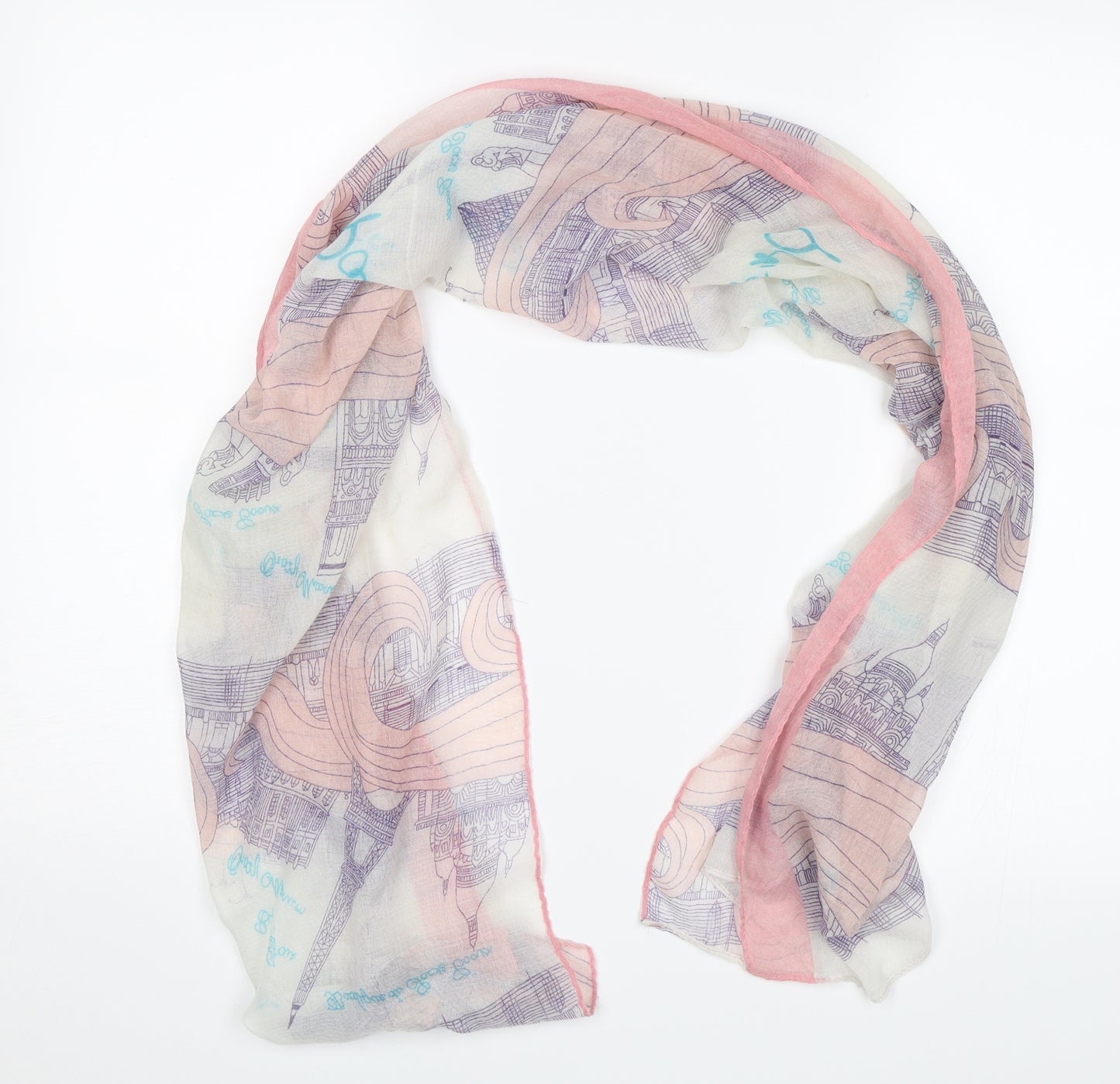 Preworn Womens Pink Shawl/Wrap - Paris