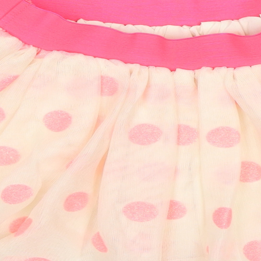 H&M Girls Pink Polka Dot Swing Skirt Size 2-3 Years