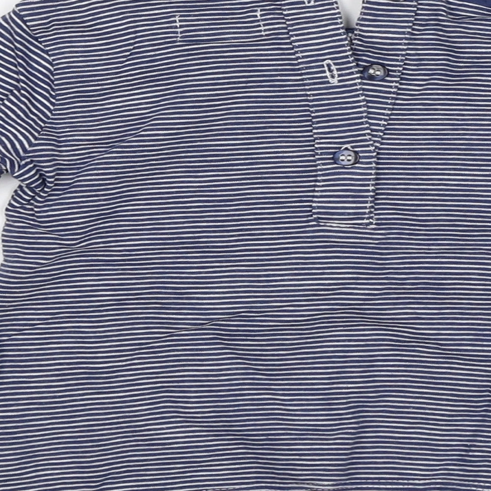 NEXT Baby Blue Striped Jersey T-Shirt Size 12-18 Months - Chirstmas