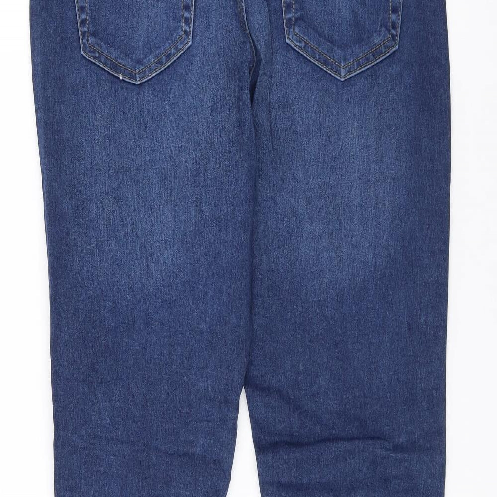 Denim & Co. Womens Blue Straight Jeans Size 14 L29 in