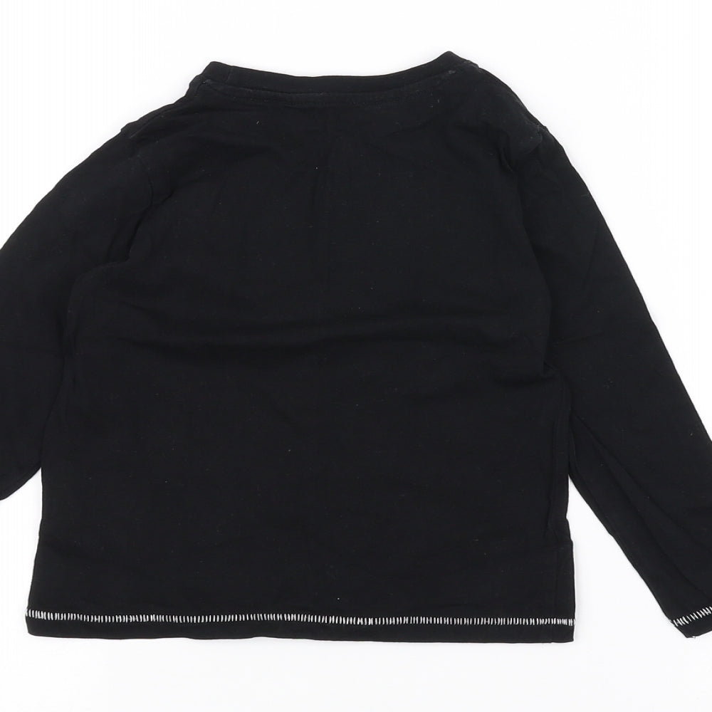 H&M Boys Black Basic T-Shirt Size 3-4 Years