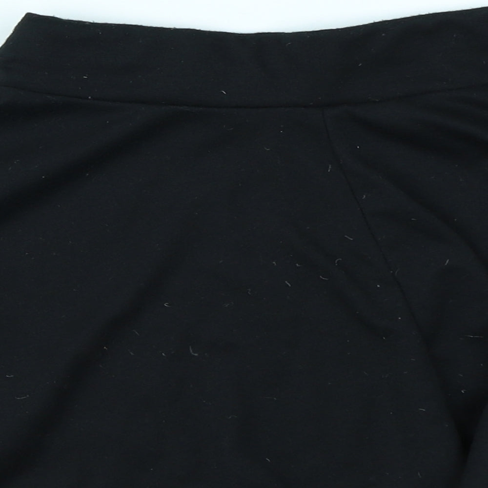 Preworn Girls Black Flare Skirt Size 9-10 Years