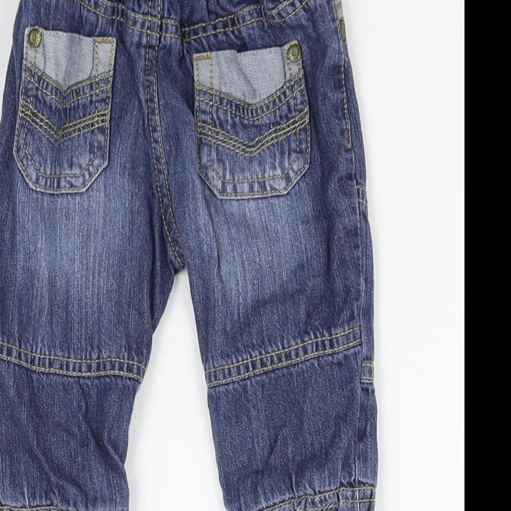 Mothercare Boys Blue Ikat Jogger Jeans Size 3-6 Months