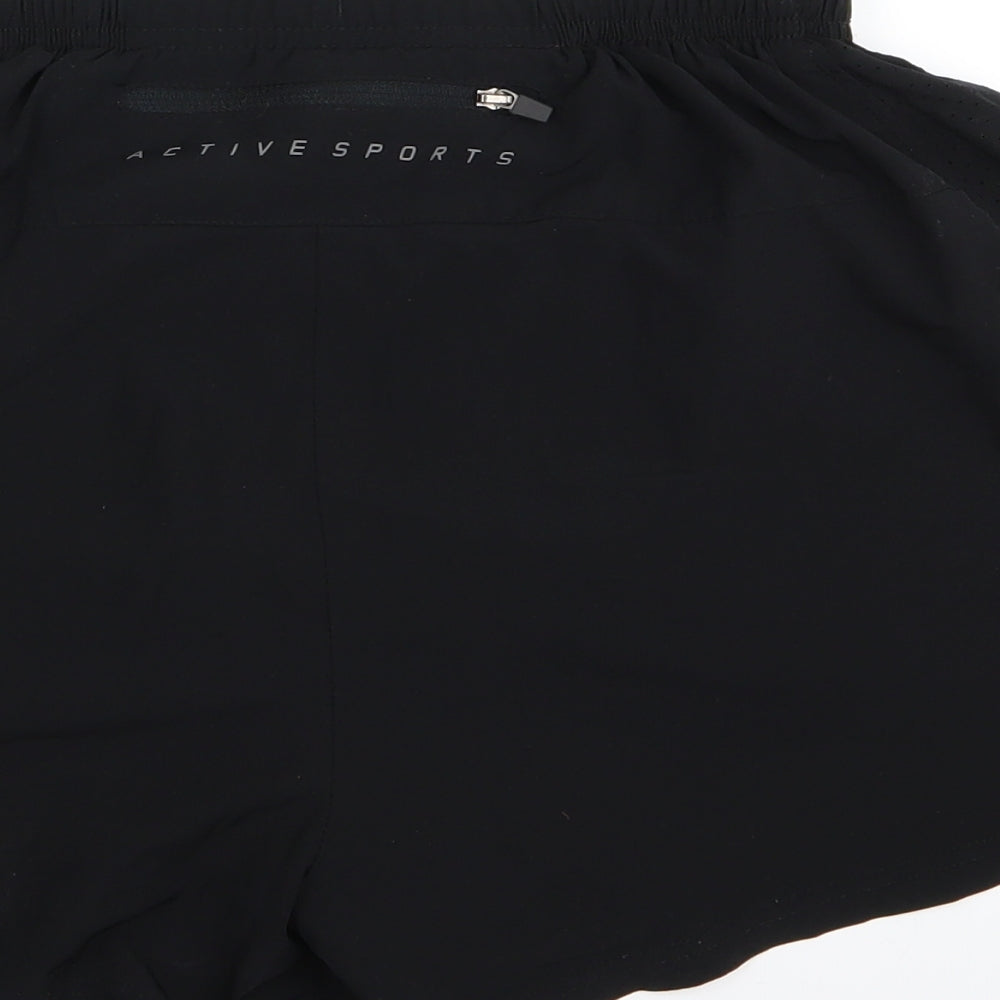 F&F Mens Black Cargo Shorts Size XS - Stretch waistband