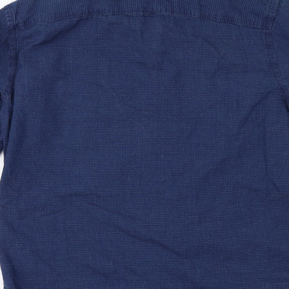 Onfire Mens Blue Button-Up Size M