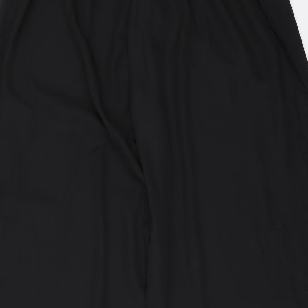Preworn Womens Black Trousers Size XL L26 in - see through