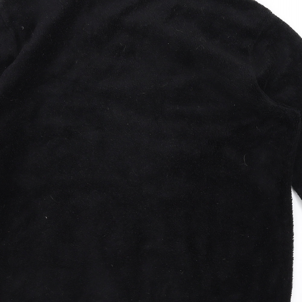 Primark Mens Black Solid Fleece Pyjama Top Size S - super mario