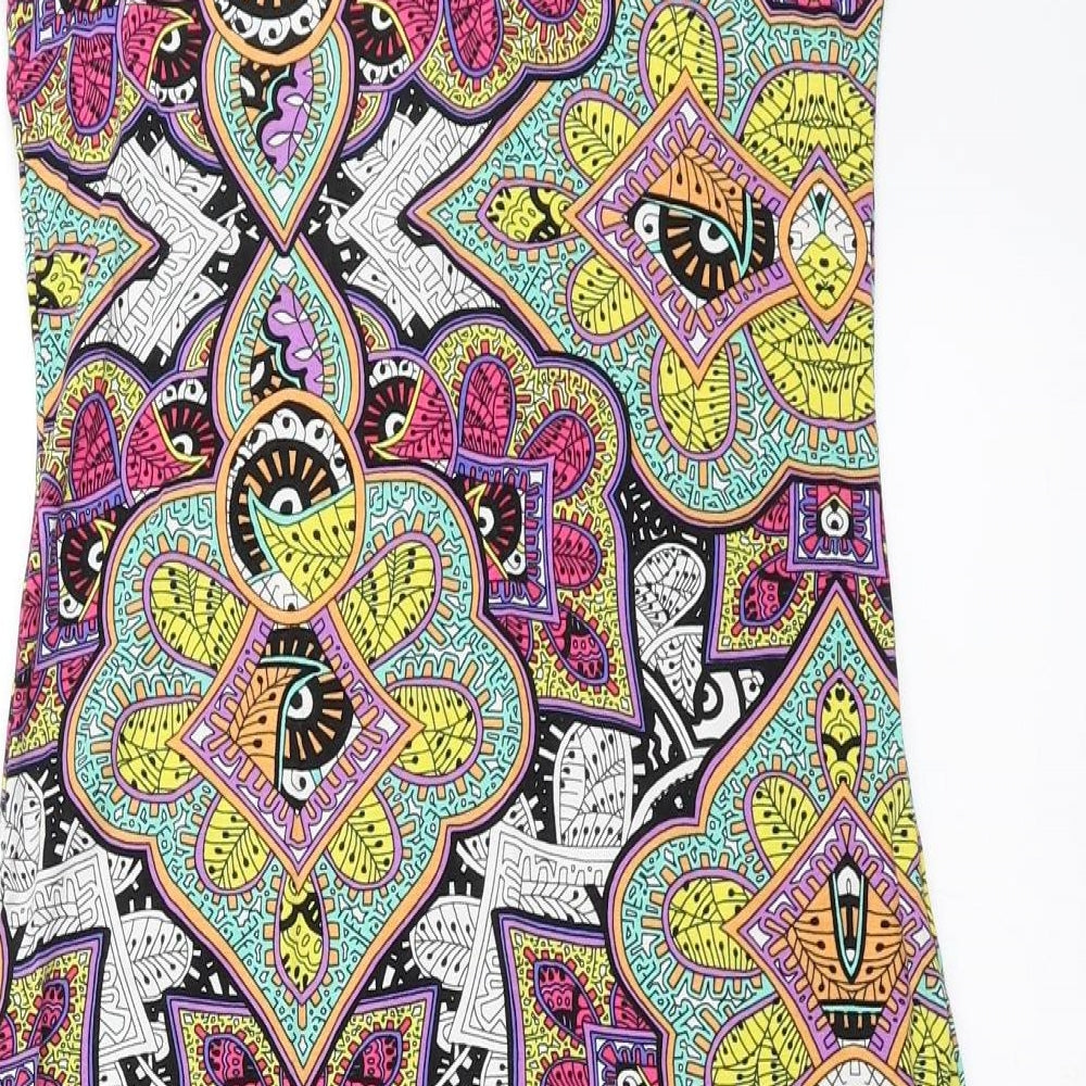 Primark Womens Multicoloured Geometric Bodycon Size 10