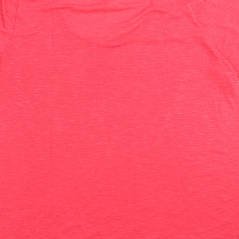 Now Womens Pink Basic T-Shirt Size 14