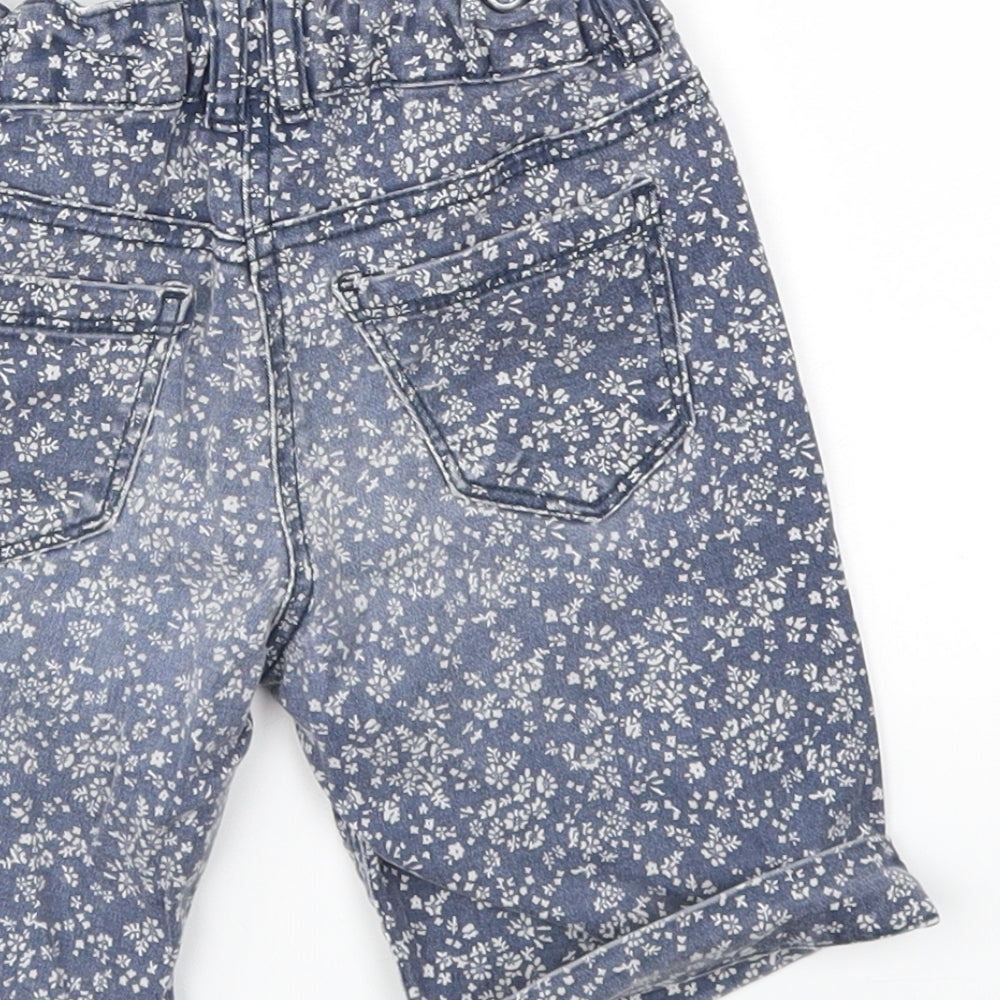 Matalan Girls Blue Floral Skinny Jeans Size 6-7 Years
