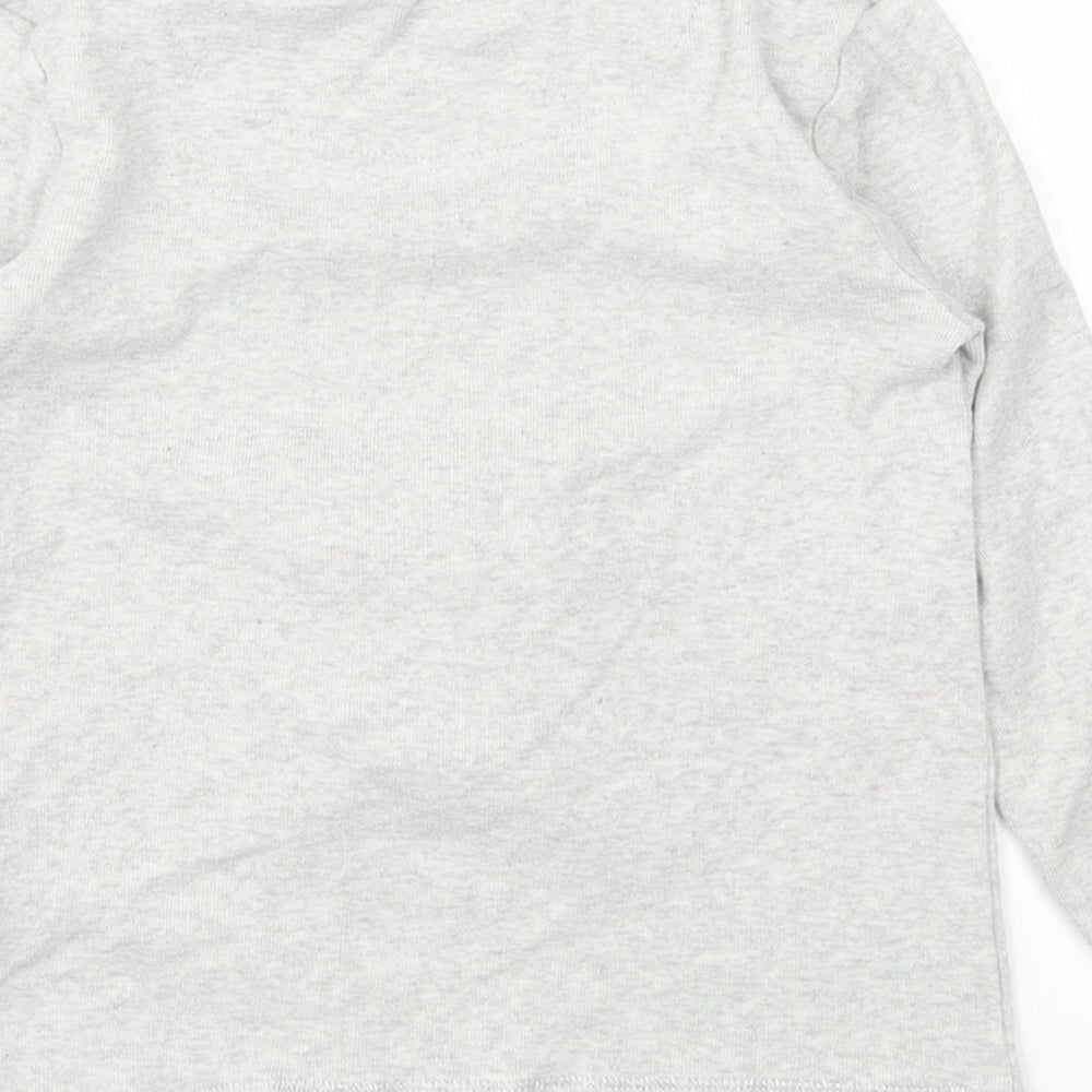 M&S Girls Grey Animal Print Basic T-Shirt Size 5-6 Years