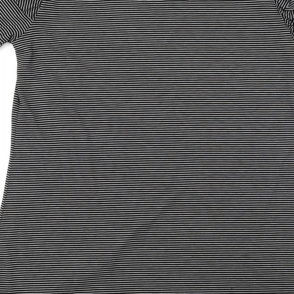 Papaya Womens Black Striped A-Line Size 12