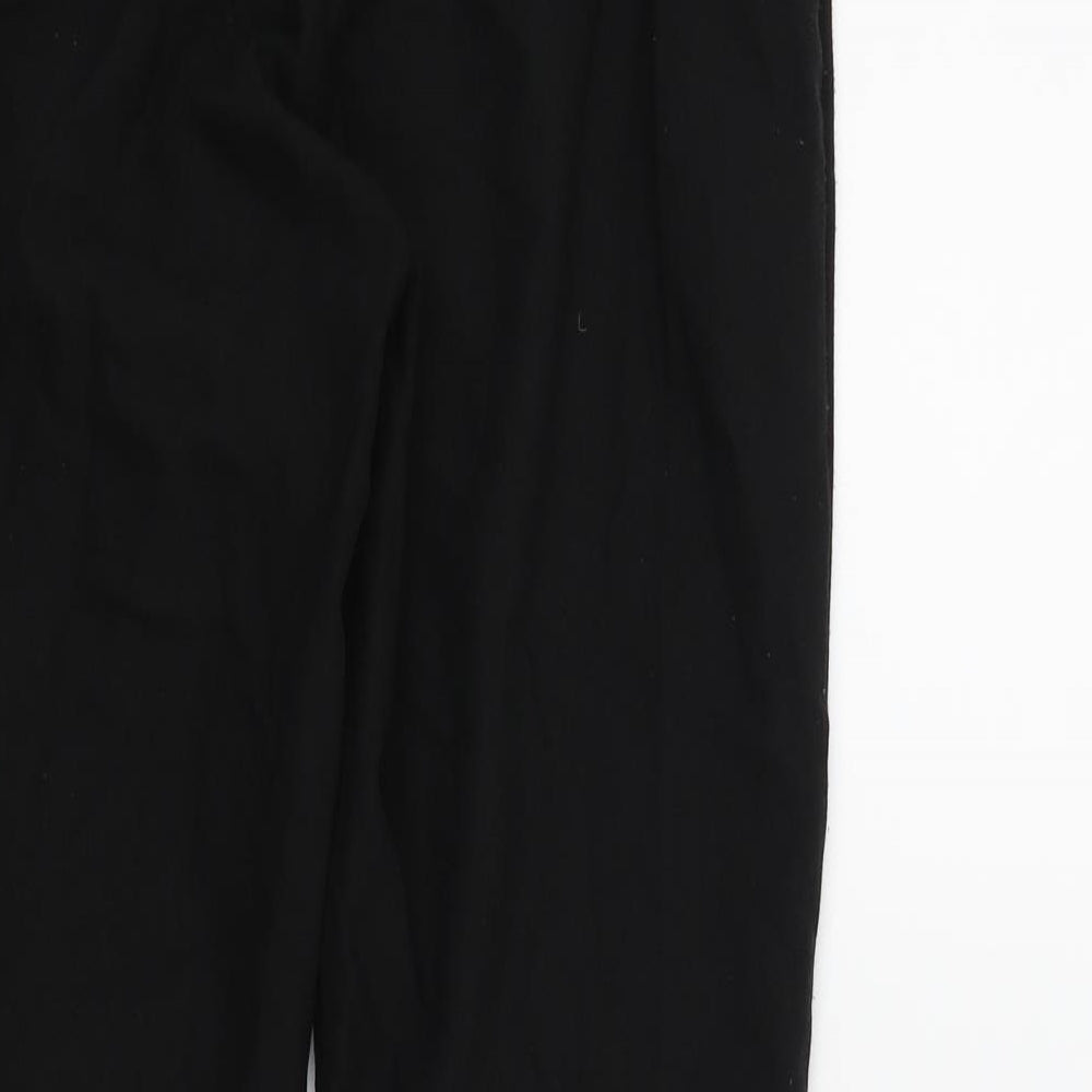 Missguided Womens Black Trousers Size 8 L25 in - Frill Detail