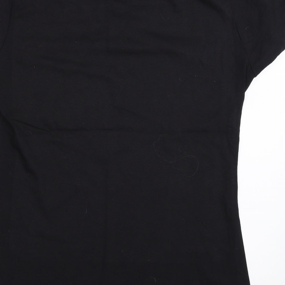 Fruit of the Loom Womens Black Basic T-Shirt Size L - magic