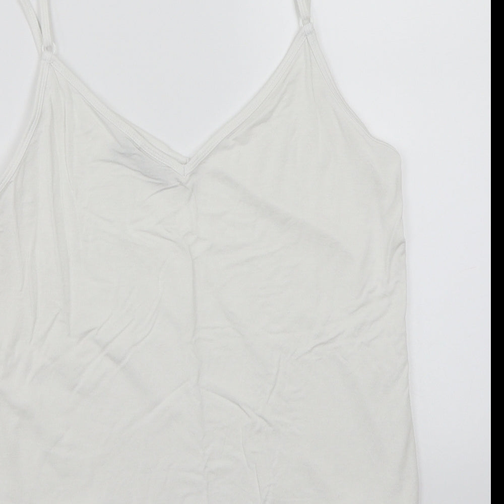 ASOS Womens White Basic Tank Size 14